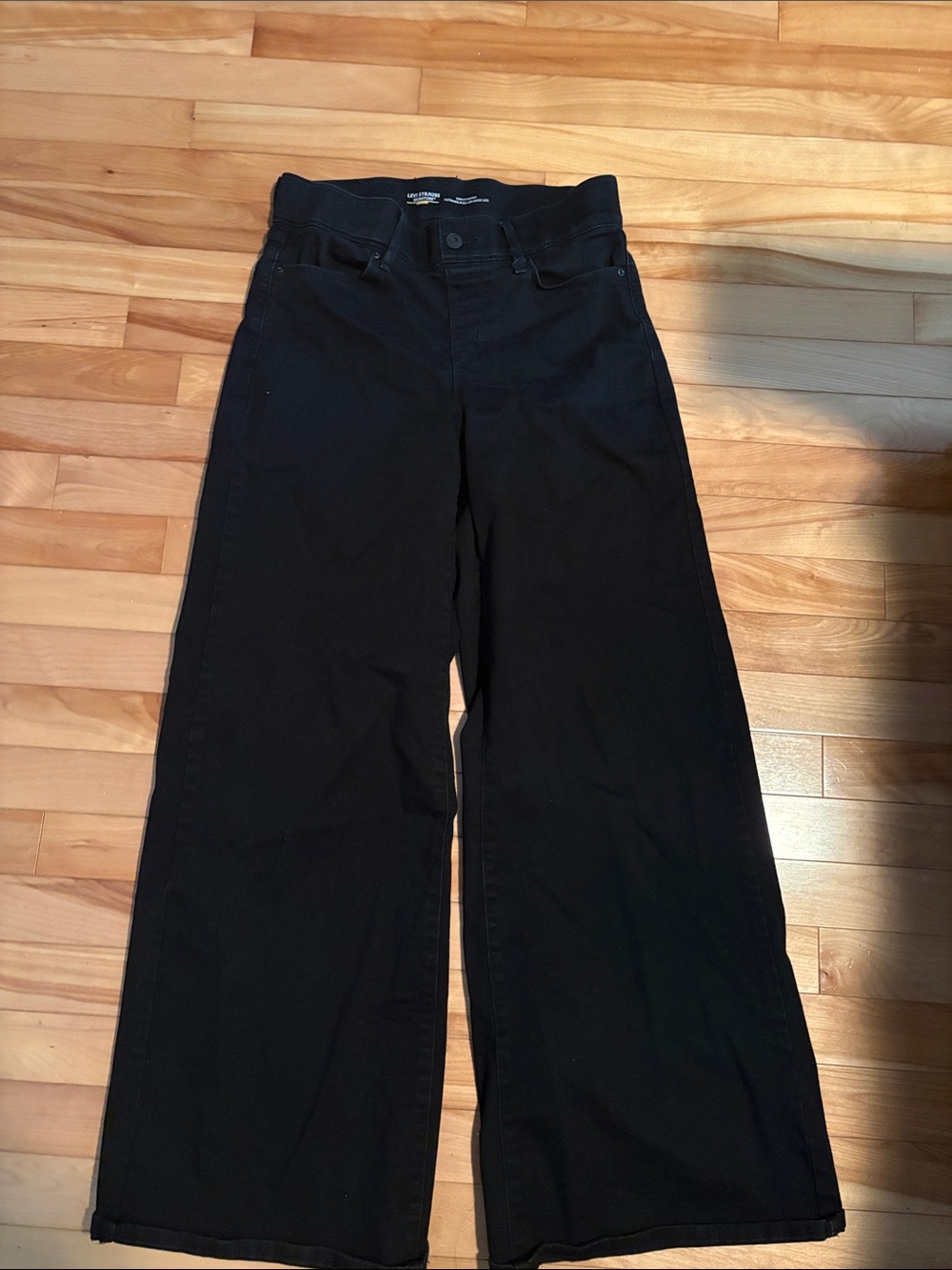 Classic High-Rise Wide-Leg Jeans - Black